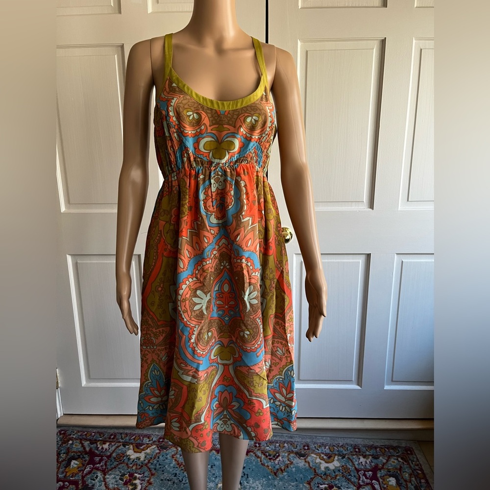 Anthropology silk Racerback dress